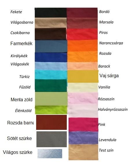 Pamut párnahuzat egyszínű 40x50cm (választható színekkel)