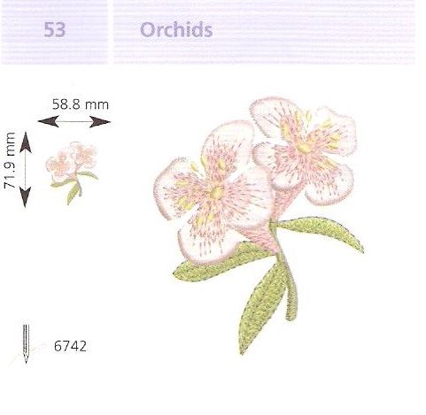 Orchidea hímzés