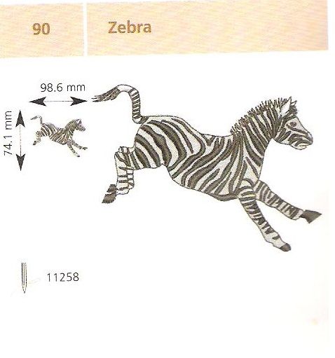 Zebra hímzés