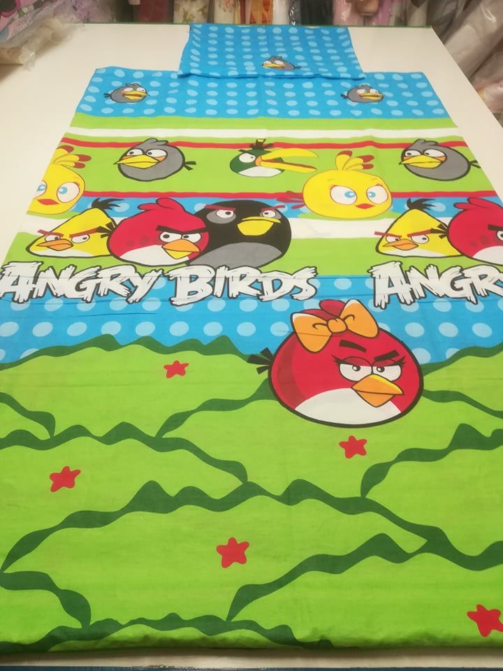 Gyerek pamut ágyneműhuzat garnitúra Angry birds