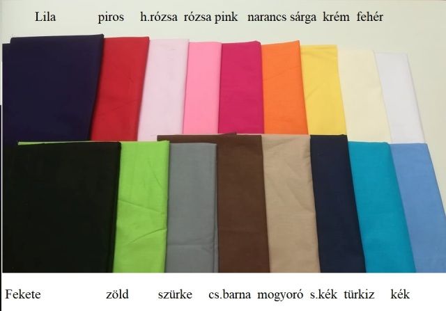 Pamut szatén párnahuzat 50x70cm bújtatós (választható szín)