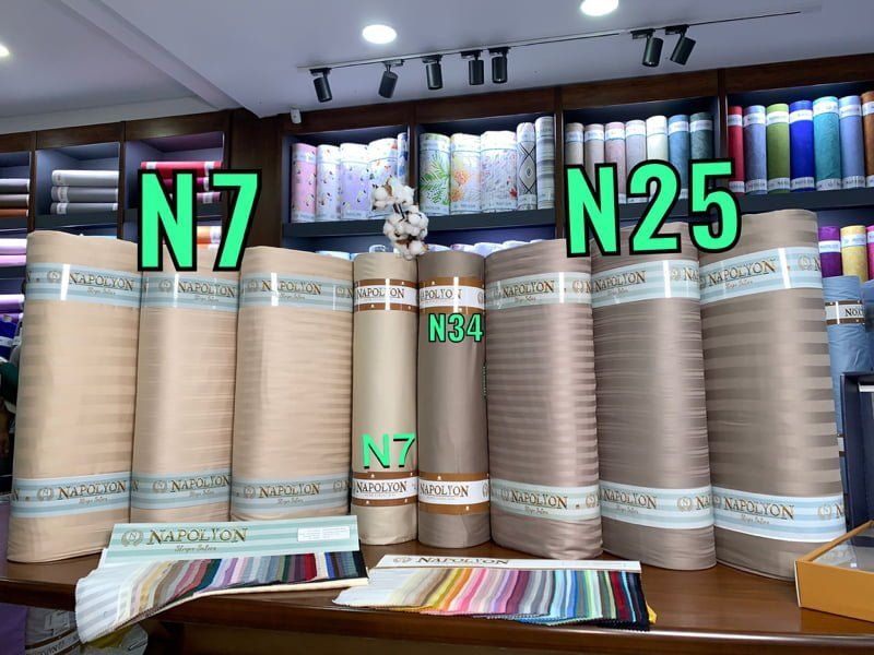 Pamut szatén 2cm csíkos anyag 240cm (választható szín) 