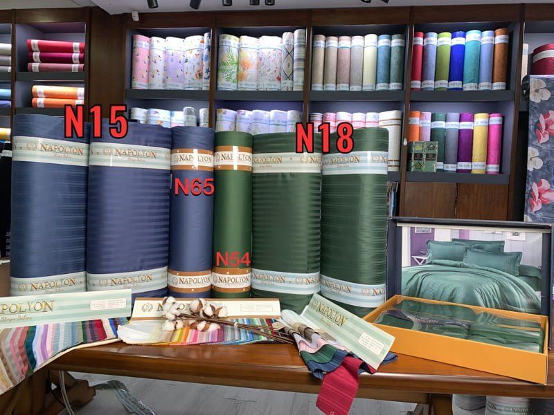 Pamut szatén 2cm csíkos anyag 240cm (választható szín) 