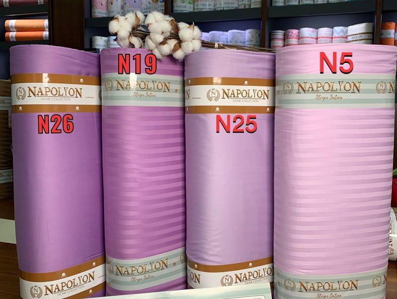 Pamut szatén 2cm csíkos anyag 240cm (választható szín) 