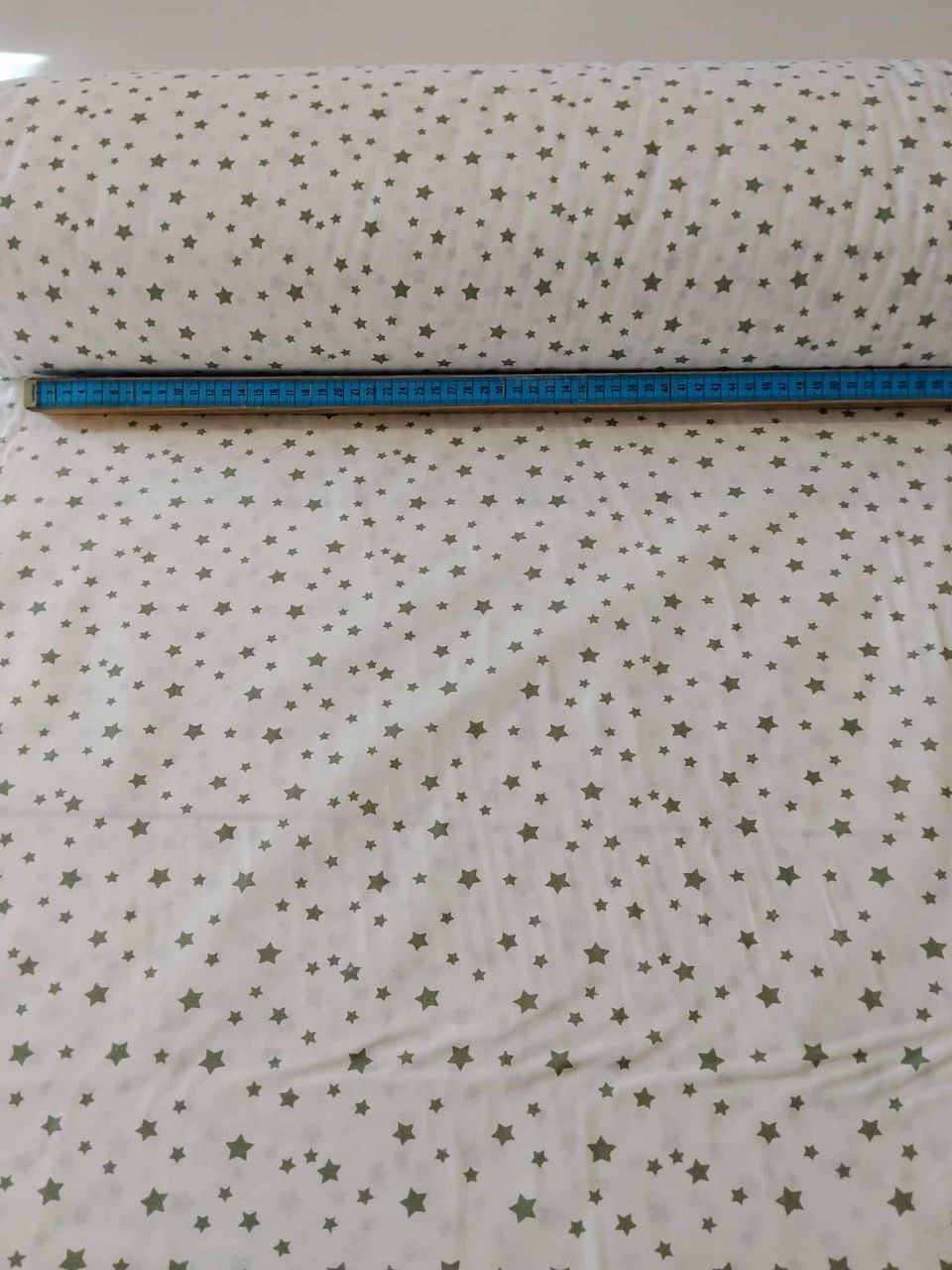 Pamut anyag 240cm széles csillagos ezüst