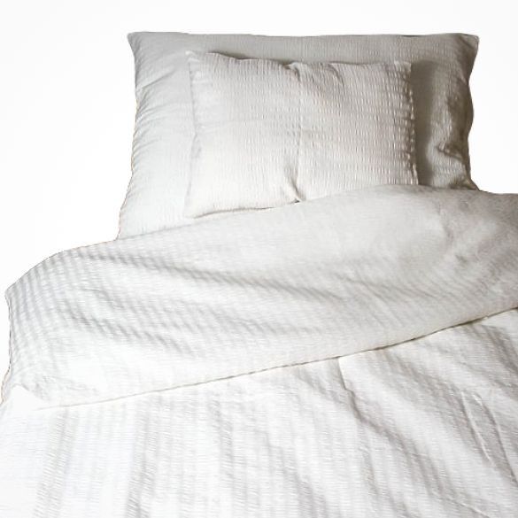 5 részes pamut - krepp ágyneműhuzat garnitúra fehér