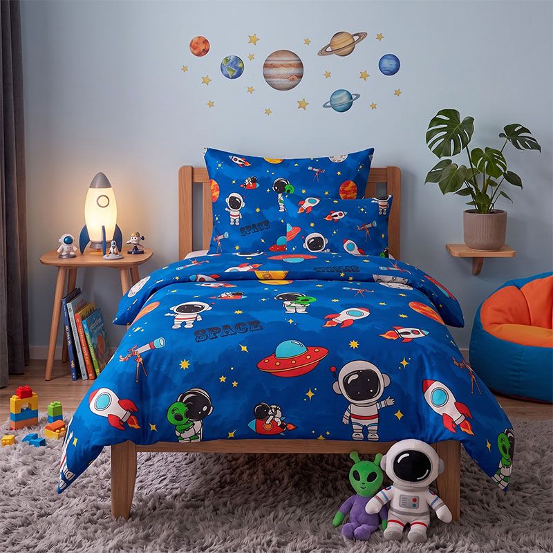 Gyerek pamut ágyneműhuzat Space Gyerek pamut ágyneműhuzat Space