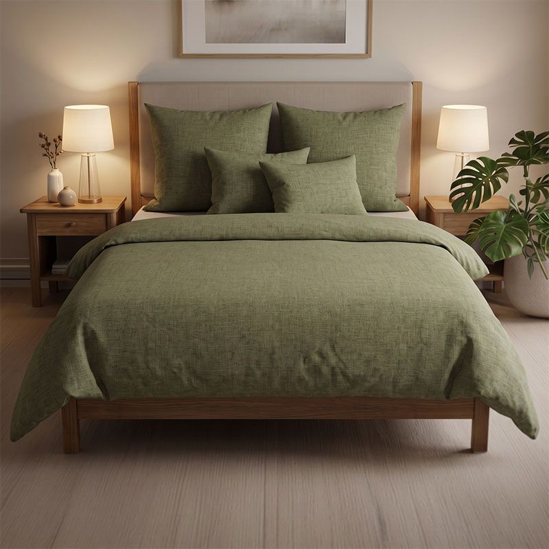 Flanel dupla paplanhuzat 220x200cm sötétebb zöld