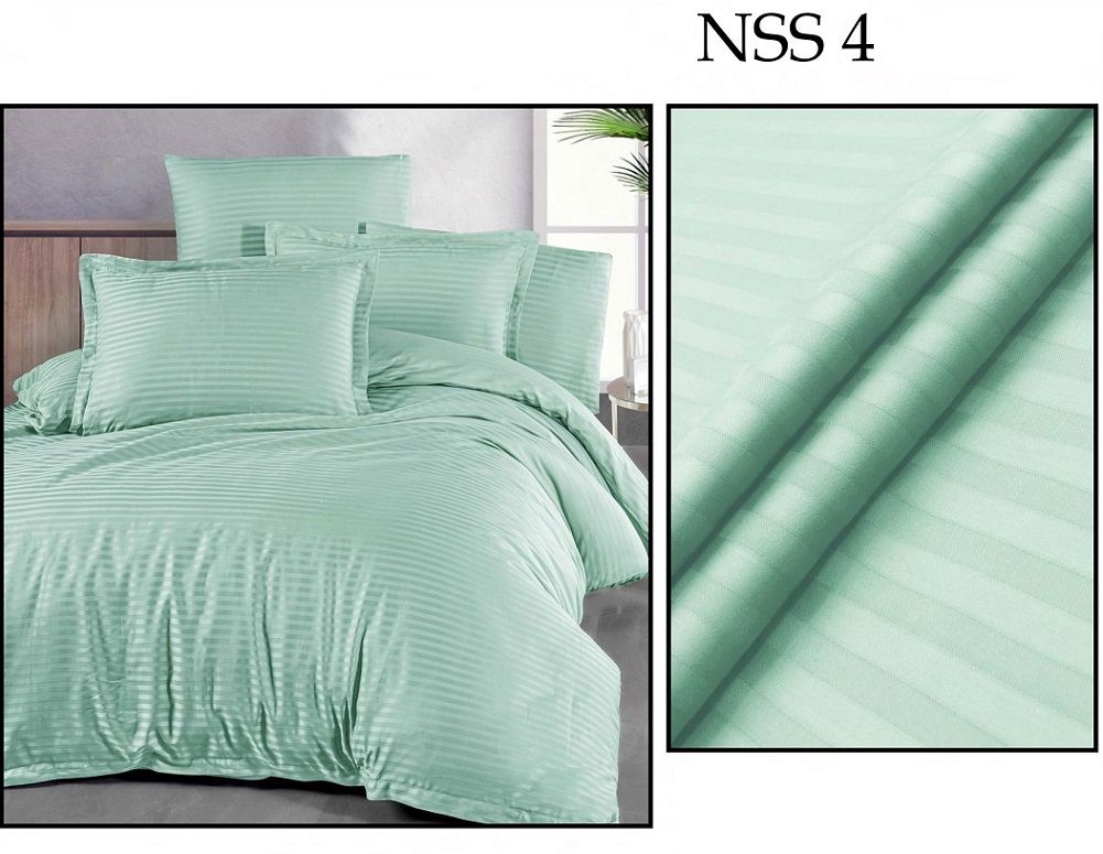 Pamut szatén 2cm csíkos anyag 240cm - 4 menta