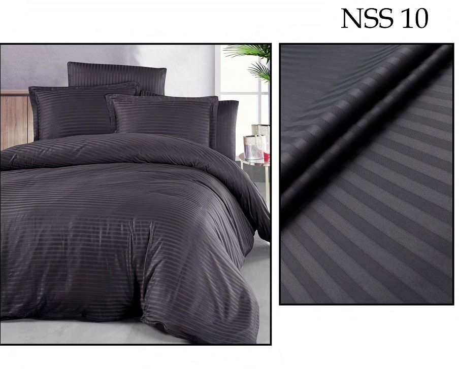 Pamut szatén 2cm csíkos anyag 240cm - 10 fekete Pamut szatén 2cm csíkos anyag 240cm - 10 fekete