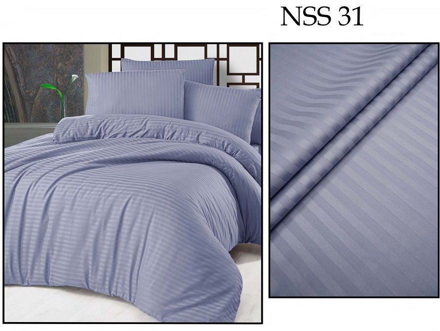 Pamut szatén 2cm csíkos anyag 240cm - 31 szürke Pamut szatén 2cm csíkos anyag 240cm - 31 szürke