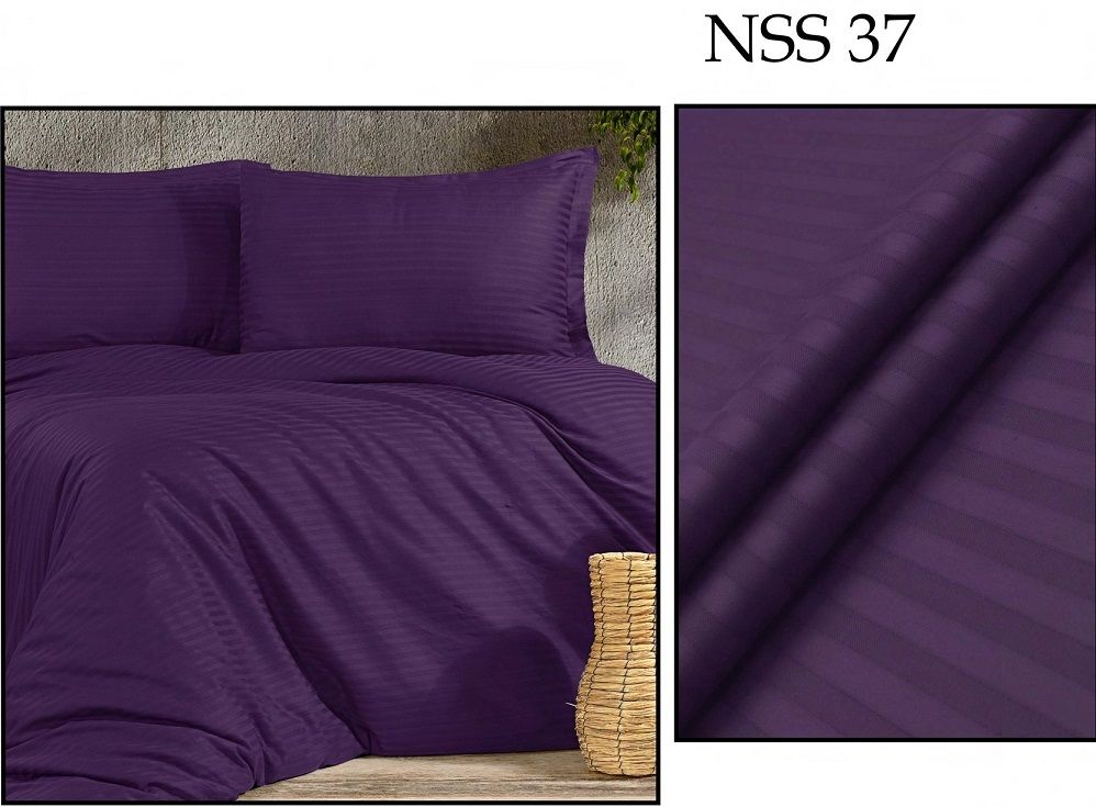 Pamut szatén 2cm csíkos anyag 240cm - 37 lila Pamut szatén 2cm csíkos anyag 240cm - 37 lila